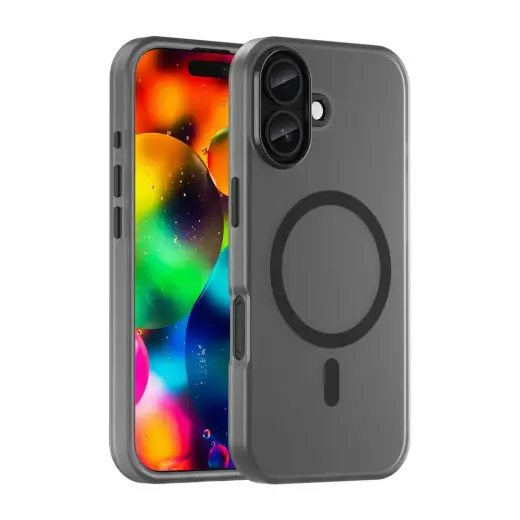 Magnetic Abrasive phone case with MagSafe support for iPhone 17 black