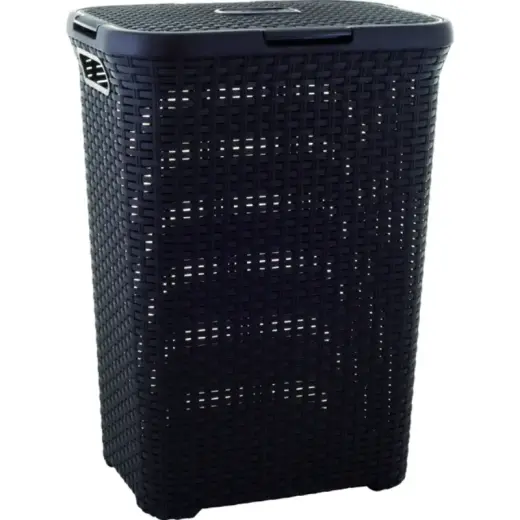 Veļas kaste Style 60L 44,8x34,1x61,5cm tumši brūna