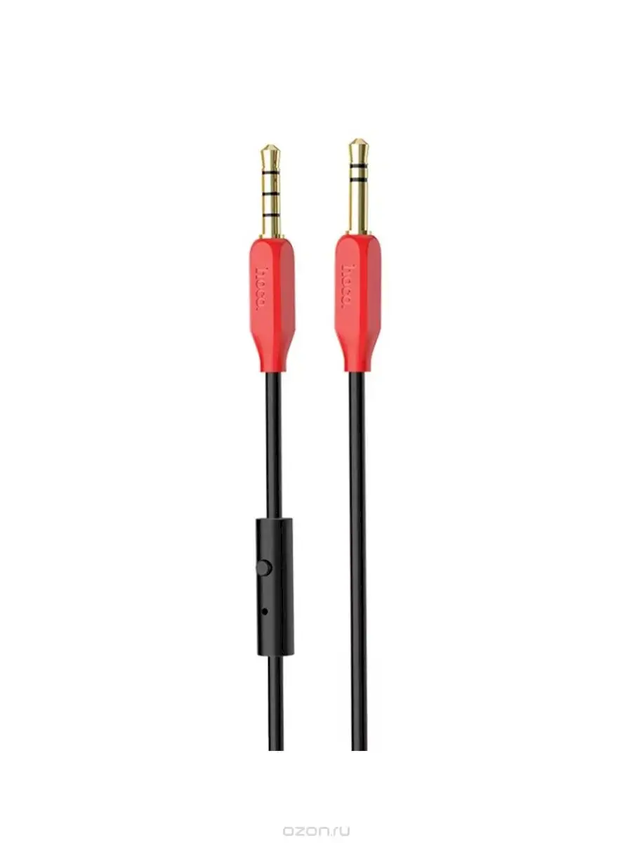 Hoco UPA12 Premium AUX Cable 3.5 mm -> 3.5 mm With Microphone 1m Black