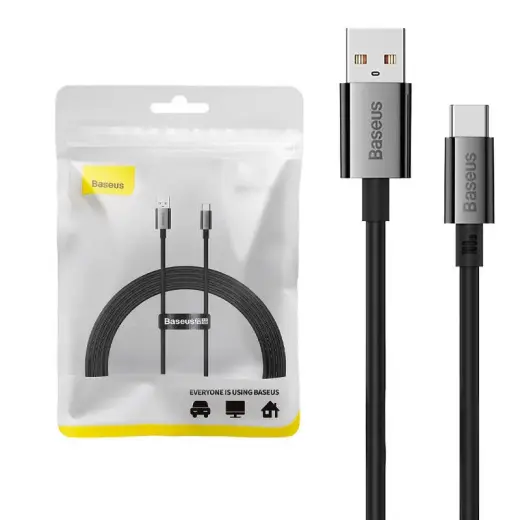 Baseus Superior data transfer and charging cable | USB-A to USB-C | 100W | 2m | black