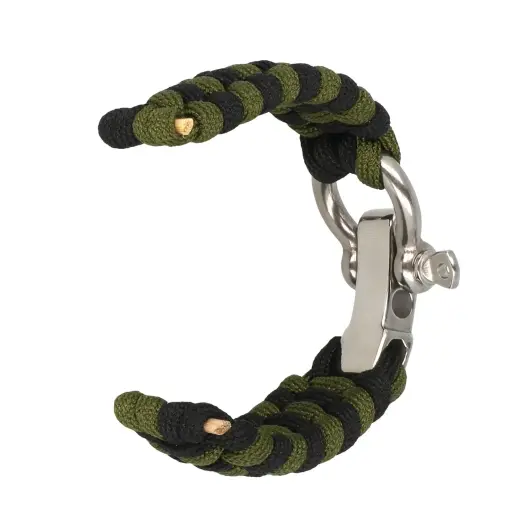 Fusion universāla viedpulksteņa siksniņa priekš (22 mm) | neilons | zaļa/melna