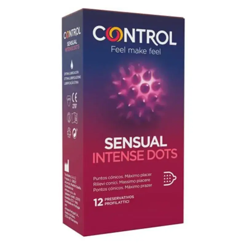 Sensual Control Intense Dots 12 Préservatifs