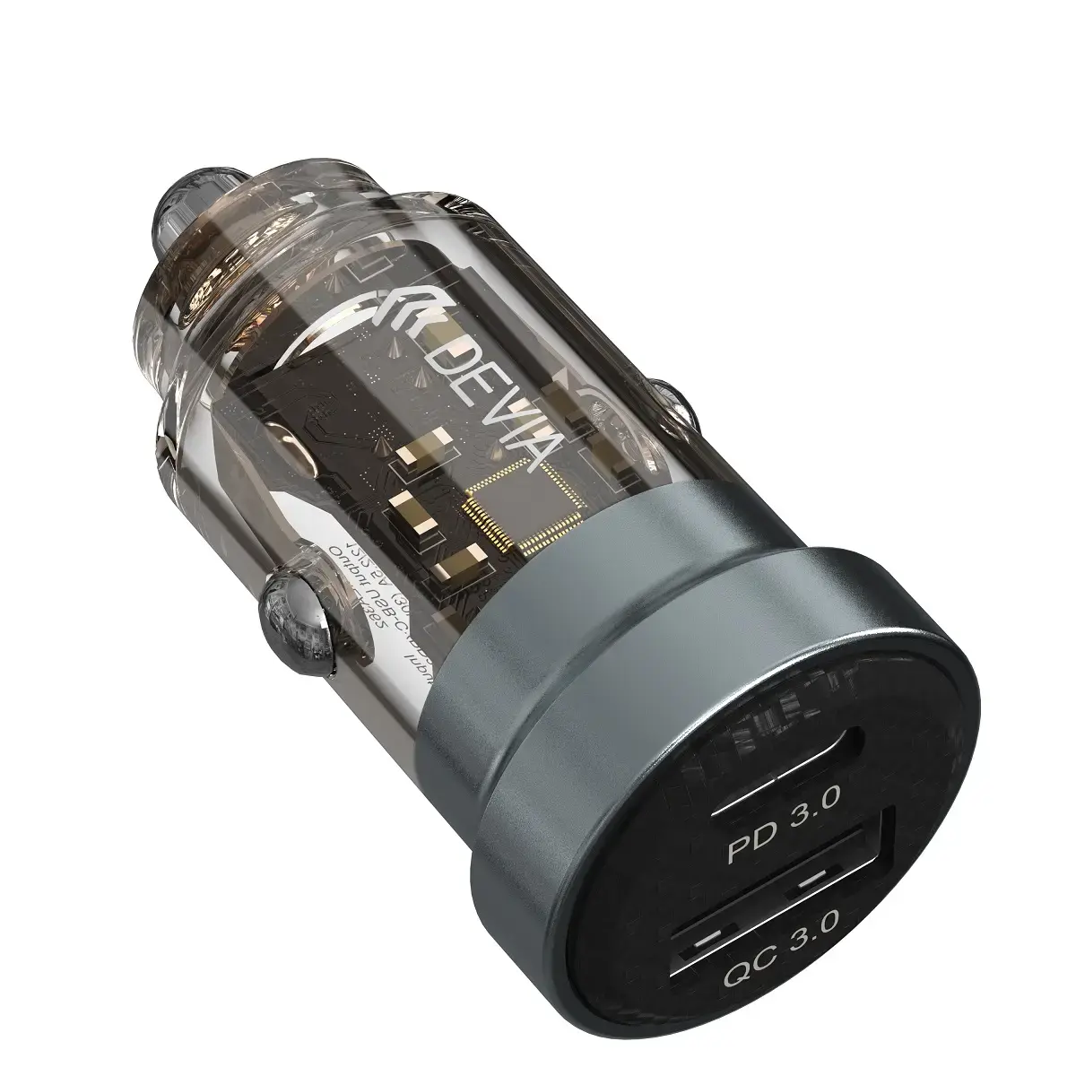 Devia car charger Smart PD 30W 1x USB 1x USB-C black