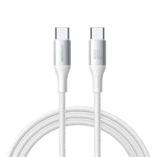 Joyroom S-A28 Flash Series datu pārraides un uzlādes vads | USB-C uz USB-C | 60W | 1m | balts