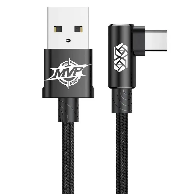 Baseus CATMVP-A01 leņķiskais kabelis USB Type-C 2A 1m-melns