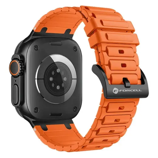 Forcell F-Design FA06 nutikella rihm Apple Watch (38/40/41 mm) jaoks | silikoonist | oranž