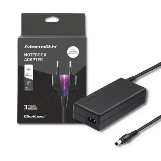 Qoltec Power adapter for laptop Samsung 90W | 19V | 4.74A | 5.5*3.5+pin | +power cable