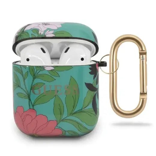 Guess GUACA2TPUBKFL01 Silicone Case For Apple Airpods 1 | 2 Floral N.1