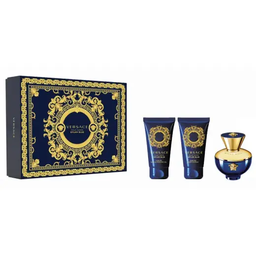 Versace Dylan Blue by Gianni Versace EAU DE PARFUM SPRAY 1.7 OZ & BODY LOTION 1.7 OZ & SHOWER GEL 1.7 OZ for WOMEN