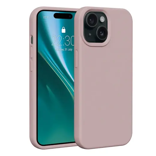 Etteri Silicone phone case for iPhone 15 light pink