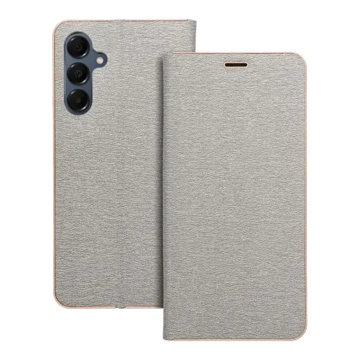 LUNA book type phone case for Samsung Galaxy A16 5G (A166) silver