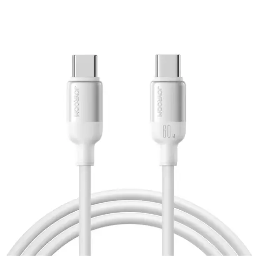 Joyroom S-A62 Lively Series datu pārraides un uzlādes vads | USB-C uz USB-C | 60W | 1.2m | balts