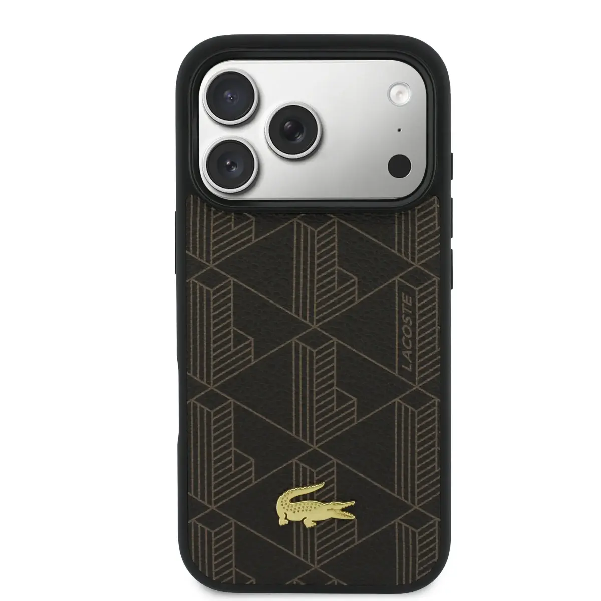 Lacoste PVC Blend maciņš un maku telefonam iPhone 17 Pro Max brūns