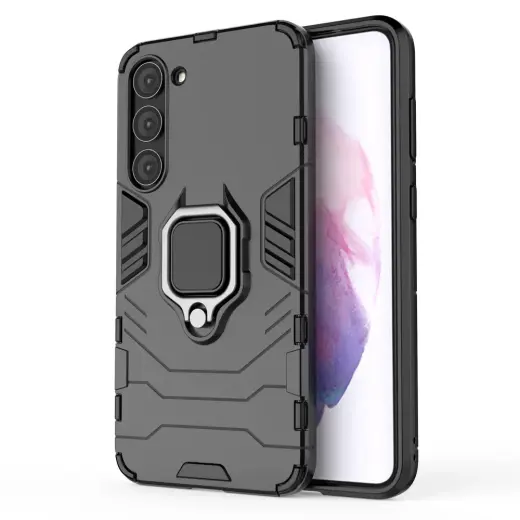Ring Armor šarvuotas telefono dėklas su stovu Samsung Galaxy S23+ (S916) juodas