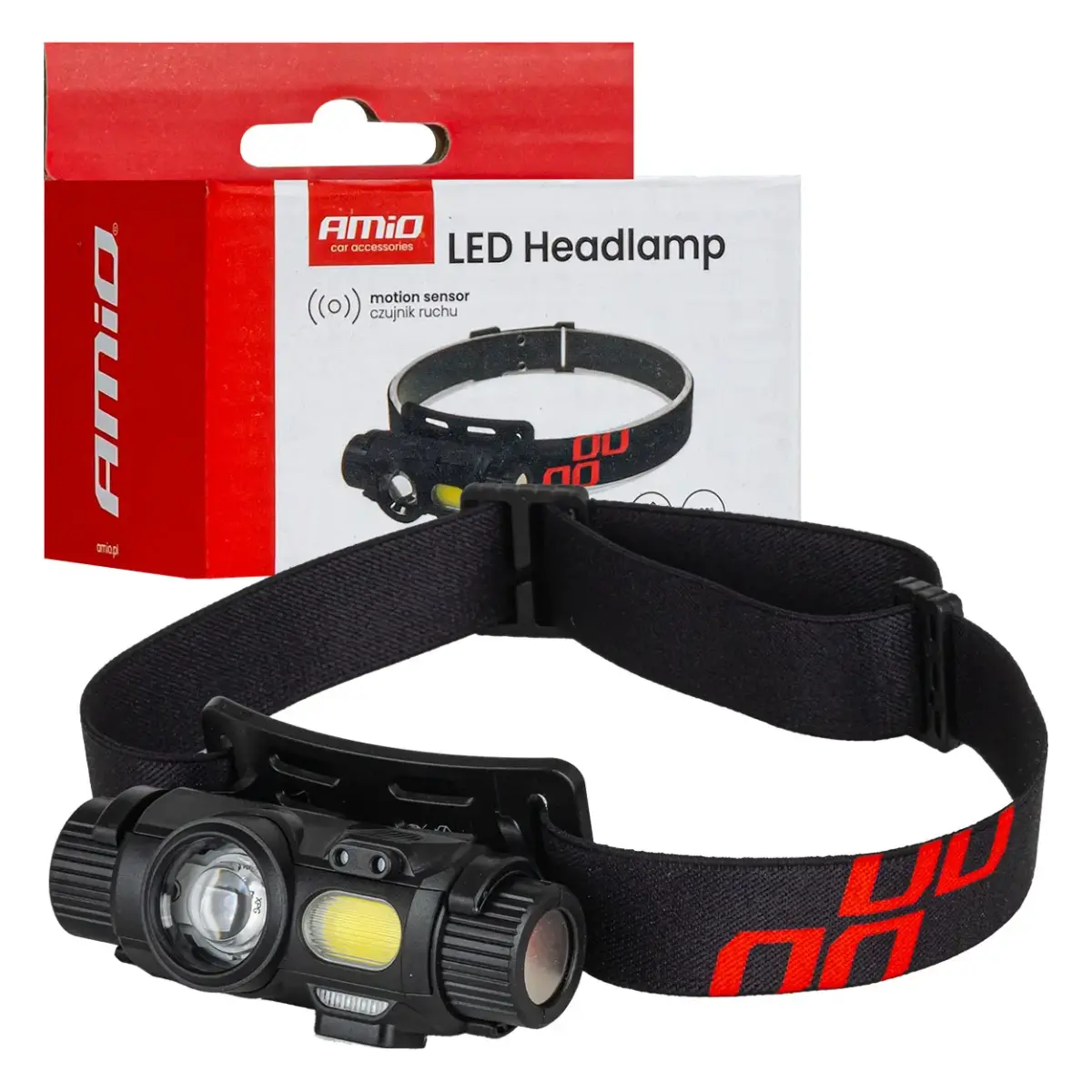LED Headlamp XPG+COB 1200mAh (BATT) AMIO-04662