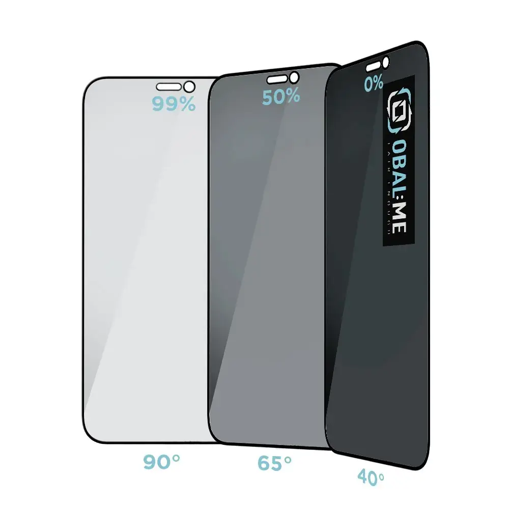 OBAL:ME Privacy 5D tempered glass for phone iPhone 12 Mini black (privacy effect)