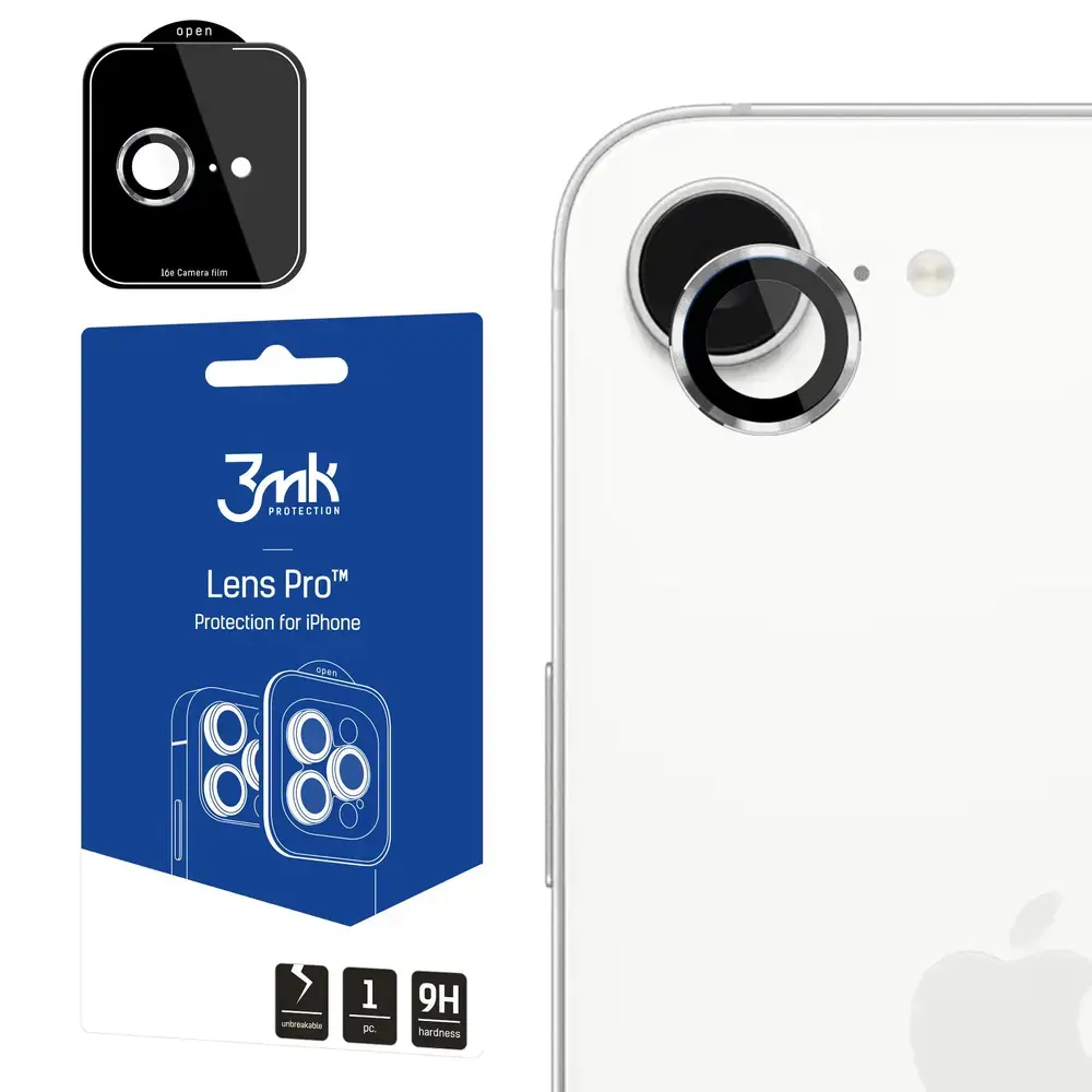 Tempered Glass for Camera Lens 3mk Lens Protection Pro Silver for Apple iPhone 16e