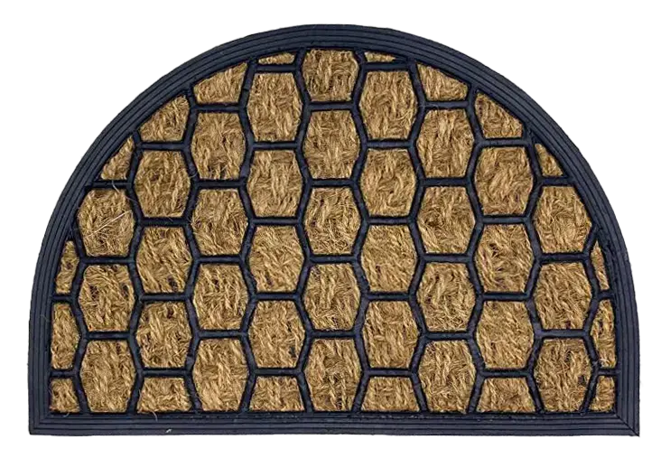 Doormat coconut fiber 40x60cm semi-round