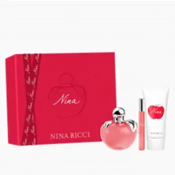 Nina Ricci Nina Gift set EDT 50 ml, body lotion Nina 75ml and miniature ( roll-on ) Nina EDT 10 ml