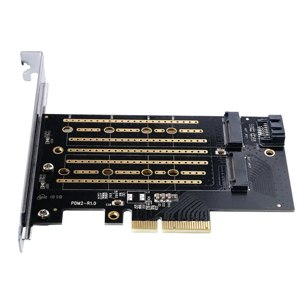 Orico PDM2 PCI-E 3.0 x4 Expansion Card for M.2 NVMe and SATA Drives - Black