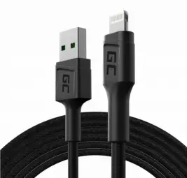 Green Cell GC PowerStream data transfer and charging cable | USB-A to Lightning | 2m | black