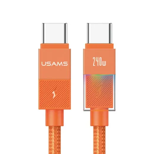 USAMS U93 провод для передачи данных и зарядки | USB-C на USB-C | 240W | 1.2m | оранжевый