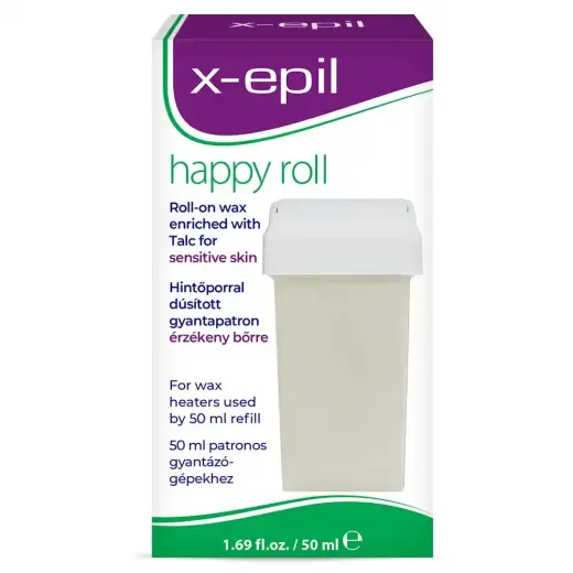 X-Epil, Happy Roll, Talc, Silky Finish, Depilatory Wax, Body, 50 ml