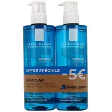 Effaclar Purifying Foaming Gel Duo Set - Set of soap-free cleansing foaming gels.
