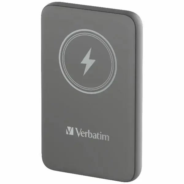 Verbatim indukcyjny `n` Go external battery (powerbank) | 5000 mAh | 15W | Wireless, MagSafe | gray