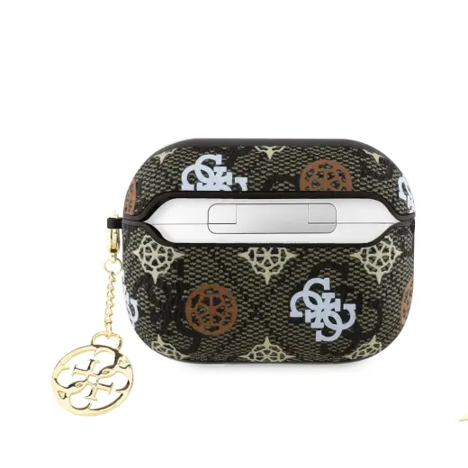 Guess PU 4G Peony Charm Case for AirPods 3 Brown