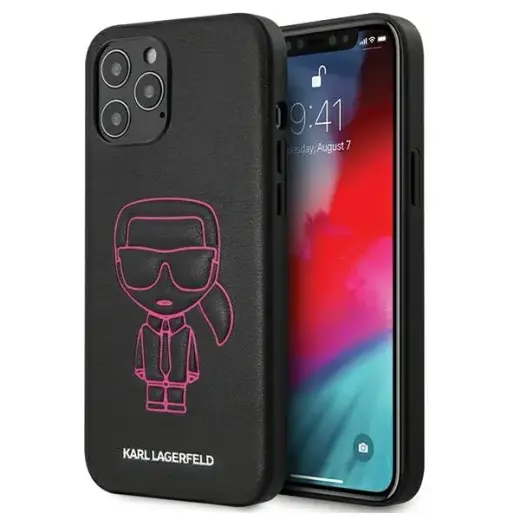 Karl Lagerfeld Karl Ikonik Outline чехол для телефона для iPhone 12 Pro Max розовый жесткий