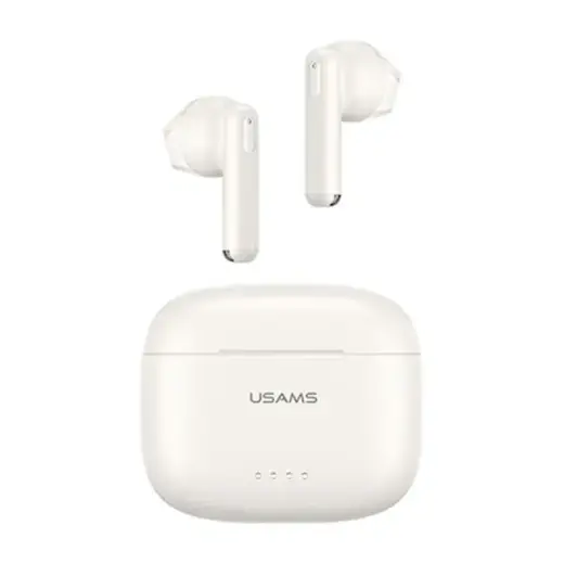 USAMS Słuchawki Bluetooth 5.3 TWS US14 Series Dual mic bezprzewodowe białe|white BHUUS02