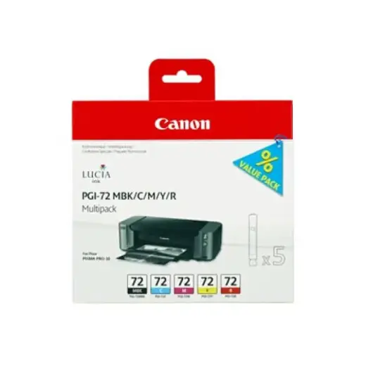 Canon PGI-72 PGI72 MBK C M Y R Multipack 5er-Pack 5erPack (6402B009)