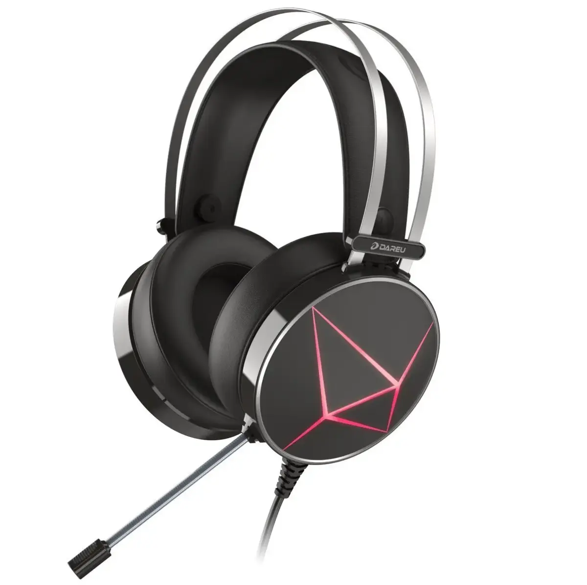 Dareu EH722X gaming headphones, USB, RGB, 7.1 (black)