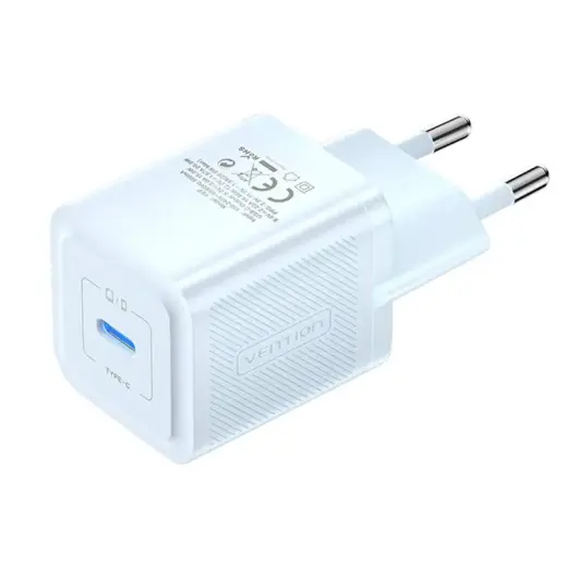 Vention FEPL0-EU tīkla lādētājs | 20W | GaN | USB-C | zils