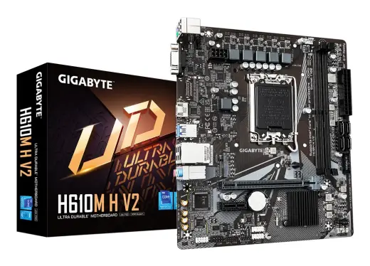 Материнская плата GIGABYTE H610M H V2 чёрная