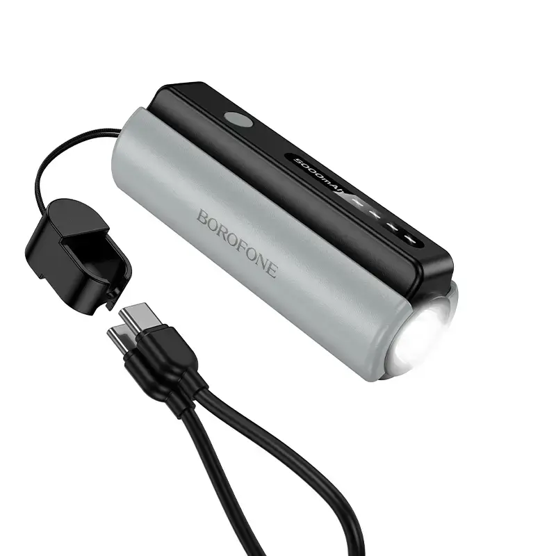 Borofone BJ87 Star ārējais akumulators (powerbank) | 5 000 mAh | USB-C | LED lukturītis | melns
