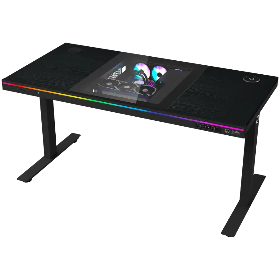 LORGAR Dual-motor sit/stand adjustable-height gaming desk