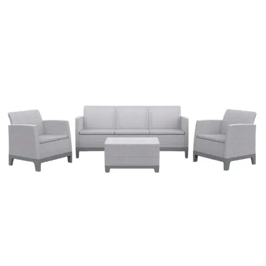 Dārza mēbeļu komplekts Scandi Forma 3 Seater Set gaiši pelēks/tumša tērauda pelēks