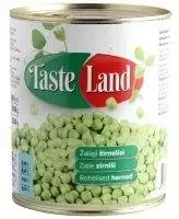 Zaļie zirnīši metāla bundžā TASTE LAND, 850g/530g