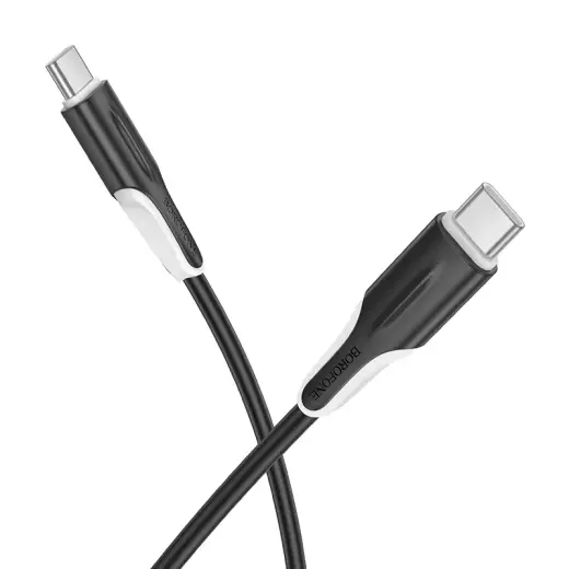 Borofone BX119 New datu pārraides un uzlādes vads | USB-C uz USB-C | 60W | 1m | melns