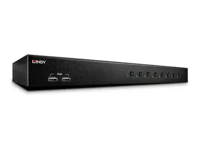 Lindy KVM Switch Pro USB 2.0 Audio DVI-I - KVM | audio | USB switch - 8 ports