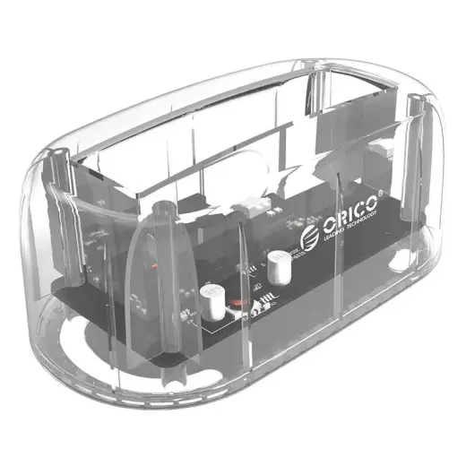 Docking Station Orico 1-Bay HDD|SSD 3.5” USB-C 3.1 Gen2 (transparent)