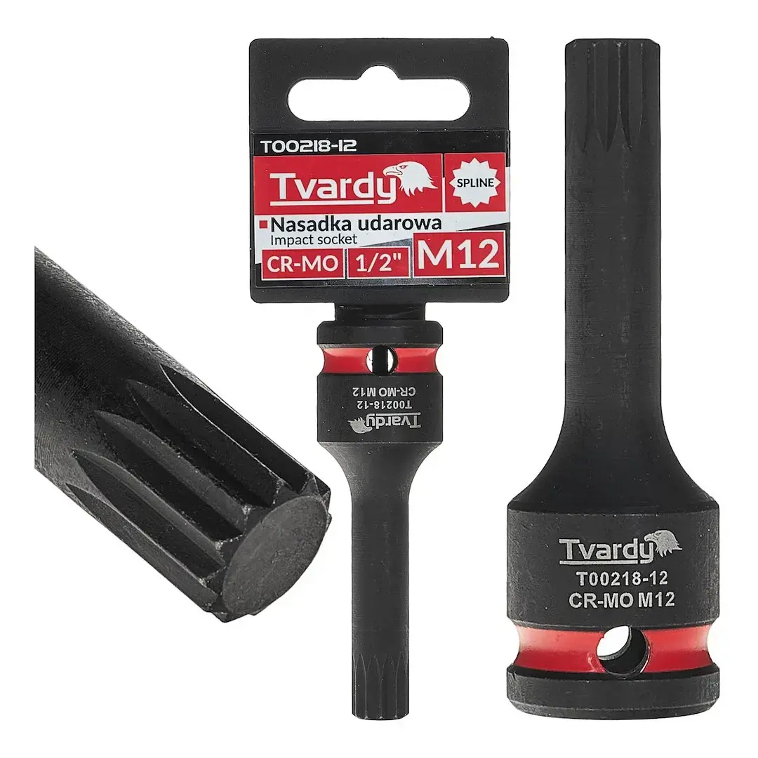 SPLINE Impact Socket 1/2" M12 CR-MO