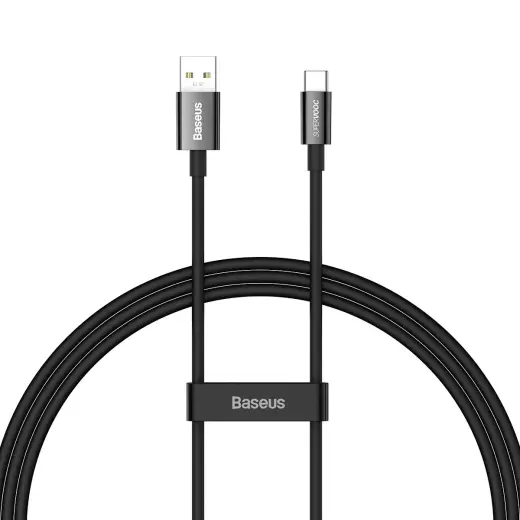 Baseus Superior Series SUPERVOOC datu pārraides un uzlādes vads | USB-A uz USB-C | 65W | 1m | melns