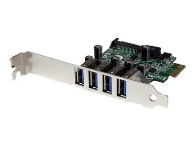 StarTech.com 4-Port PCI Express SuperSpeed USB 3.0 Controller Card with UASP - USB 3.0 Expansion Card with SATA Power (PEXUSB3S4V) - USB adapter - PCIe - USB 3.0 x 4