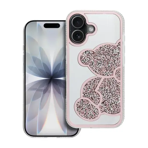TEDDY BEAR phone case for iPhone 17 pink