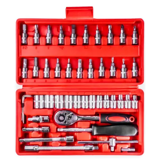 1/4 Wrench socket repair tool set box 46pcs