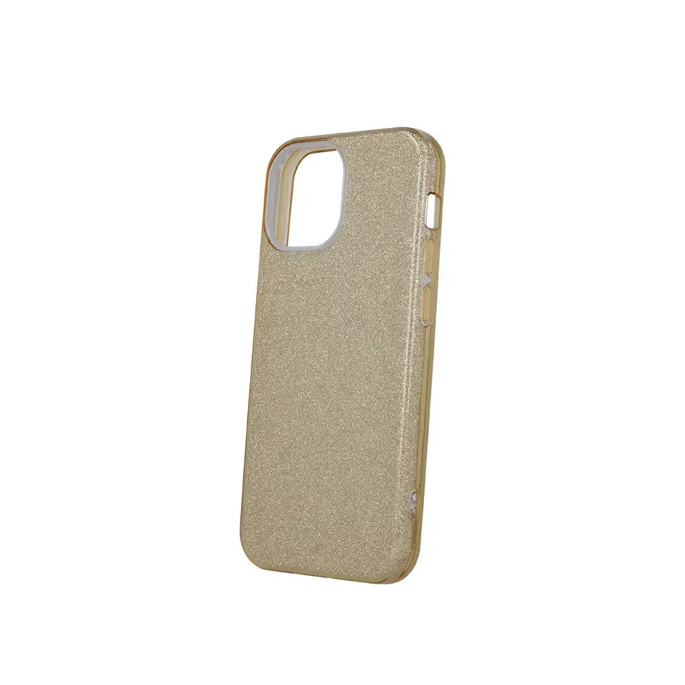 Glitter 3-in-1 maciņš telefonam iPhone 13 Mini zelta krāsā
