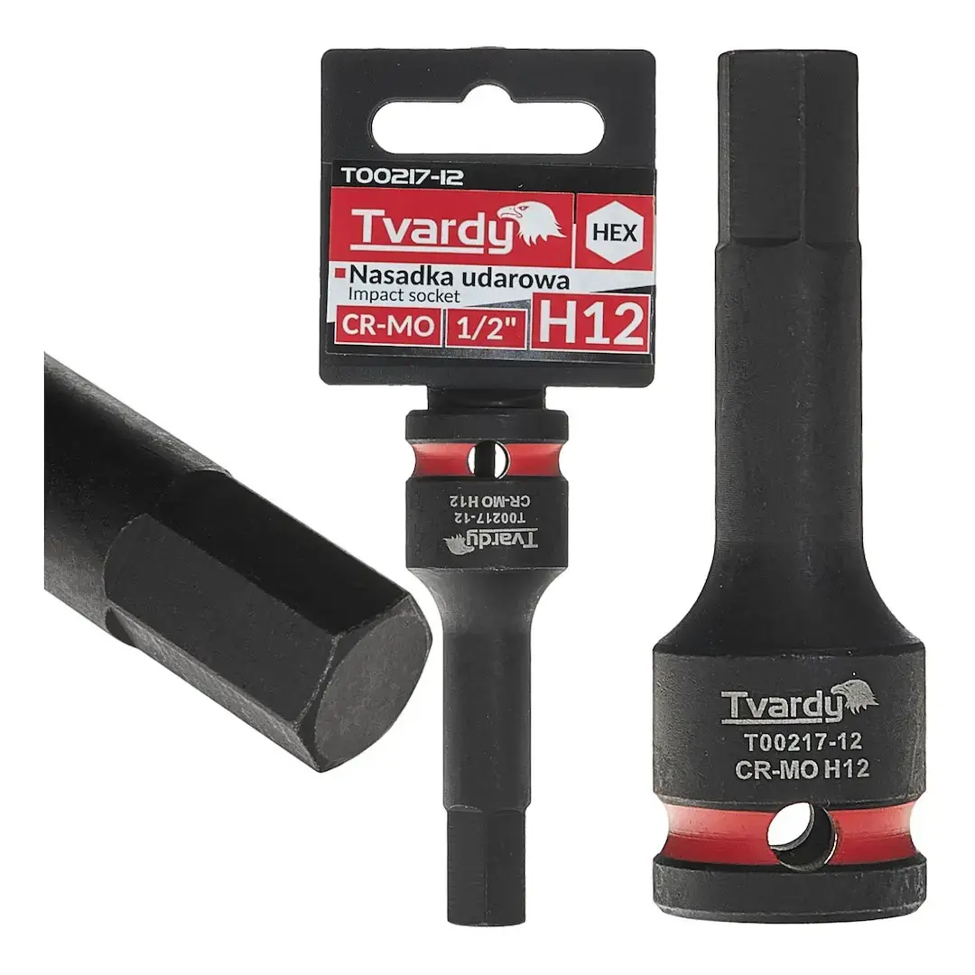 HEX impact socket 1/2" H12 CR-MO